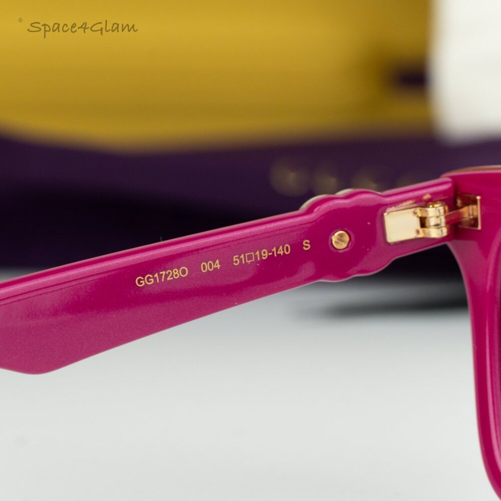 BRAND NEW Gucci GG1728O 004 Red Pink Square Women Eyeglasses GG 1728O - Picture 5 of 7